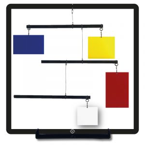 Movil decorativo Composición A 1923 Blanco, Rojo, Amarillo I Azul - Piet Mondrian