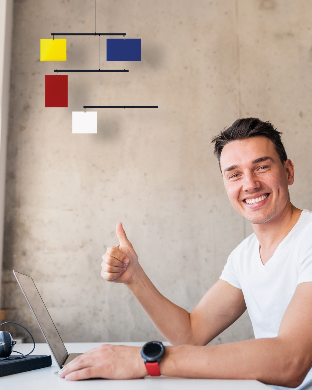 Movil decorativo Composición A 1923 - Piet Mondrian - Imagen 3